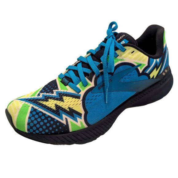 Brooks Launch 8 Blue Running Shoes Women's Size 8.5 Lightning Colorful Comfort - Picture 9 of 11